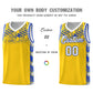 Custom Gold Mosaic Stars Pattern Sports Uniform Basketball Jersey Limited
