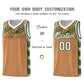 Custom Buckskin Brown Mosaic Stars Pattern Sports Uniform Basketball Jersey Limited