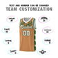 Custom Buckskin Brown Mosaic Stars Pattern Sports Uniform Basketball Jersey Limited