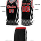Custom Black Red Diamond Pattern Side Slash Sports Uniform Basketball Jersey Limited