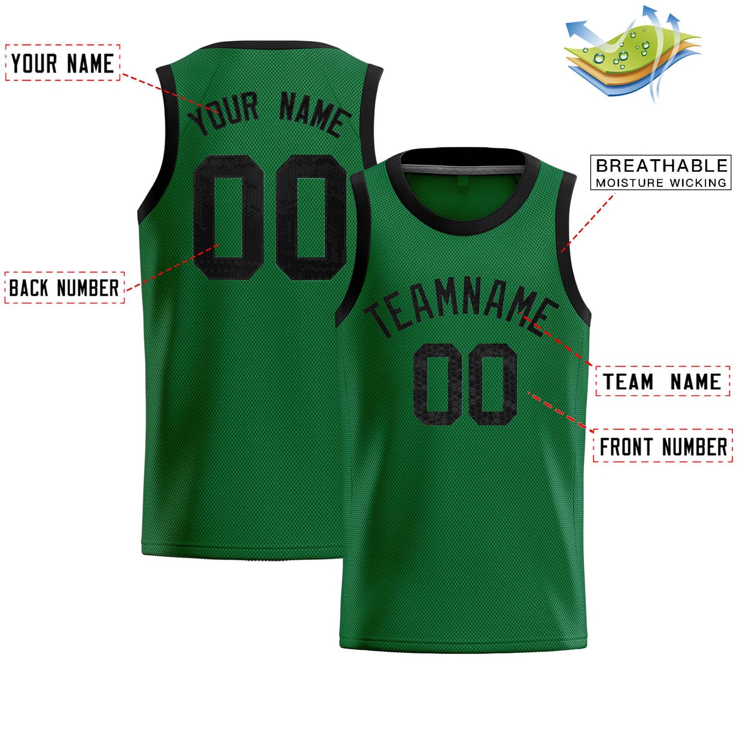 Custom Kelly Green Sequined Tops Athletic Basketball Jersey Limited