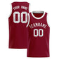 Custom Crimson Sequined Tops Athletic Basketball Jersey