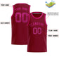 Custom Crimson Sequined Tops Athletic Basketball Jersey Limited