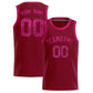 Custom Crimson Sequined Tops Athletic Basketball Jersey