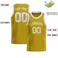Custom Old Gold Sequined Tops Athletic Basketball Jersey Limited