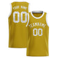 Custom Old Gold Sequined Tops Athletic Basketball Jersey