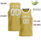 Custom Old Gold Sequined Tops Athletic Basketball Jersey Limited