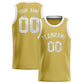 Custom Old Gold Sequined Tops Athletic Basketball Jersey