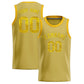 Custom Old Gold Sequined Tops Athletic Basketball Jersey