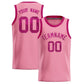 Custom Light Pink Sequined Tops Athletic Basketball Jersey