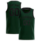 Custom Hunter Green Sequined Tops Athletic Basketball Jersey