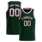 Custom Hunter Green Sequined Tops Athletic Basketball Jersey
