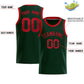 Custom Hunter Green Sequined Tops Athletic Basketball Jersey Limited