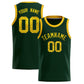 Custom Hunter Green Sequined Tops Athletic Basketball Jersey