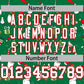Custom Green White-Red Christmas Graffiti Pattern Authentic Baseball Jersey Limited
