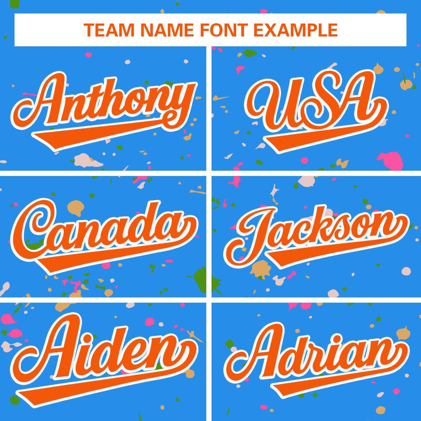 Custom Powder Blue Orange-White Splash Graffiti Pattern Authentic Baseball Jersey Limited