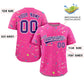 Custom Pink Purple-White Splash Graffiti Pattern Authentic Baseball Jersey Limited
