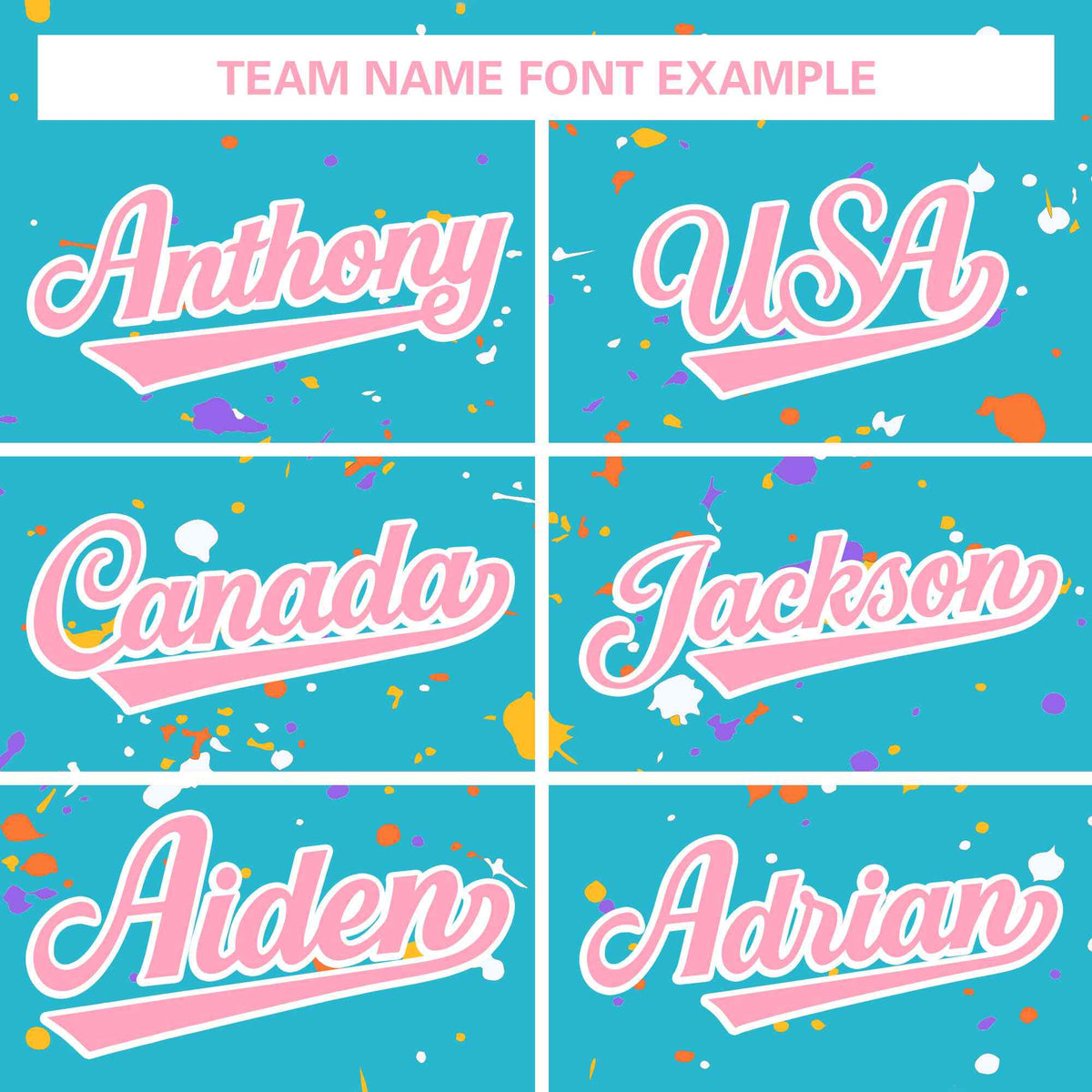 Custom Light Blue Pink-White Splash Graffiti Pattern Authentic Baseball Jersey Limited