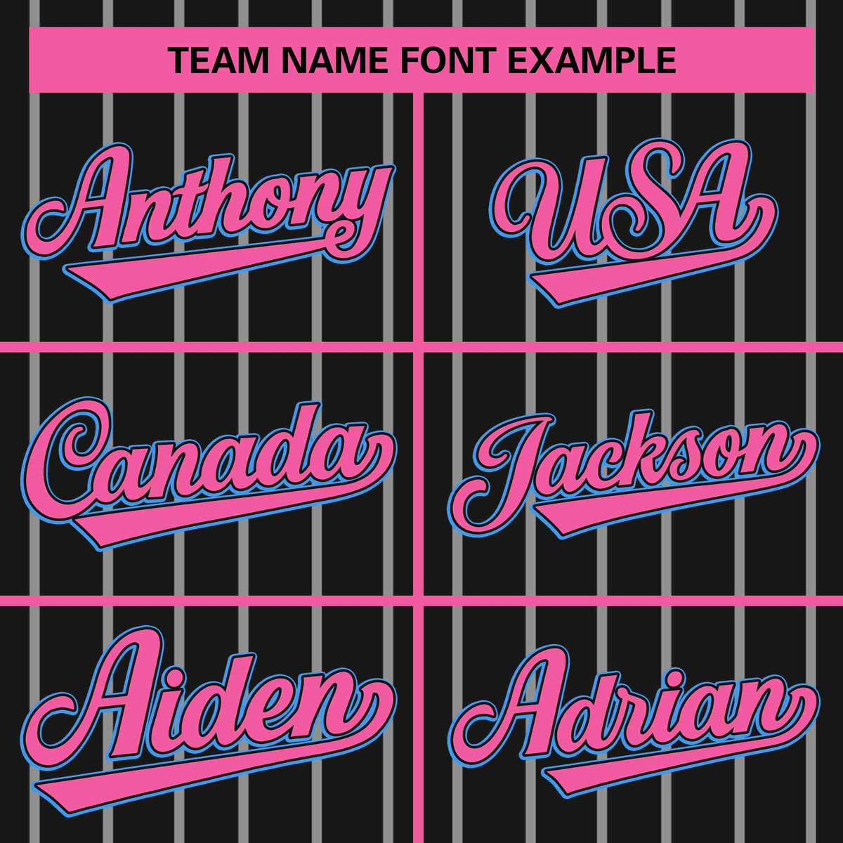 Custom Black Pink-Gray Stripe Fashion Design Full Button Authentic Baseball Jersey Limited