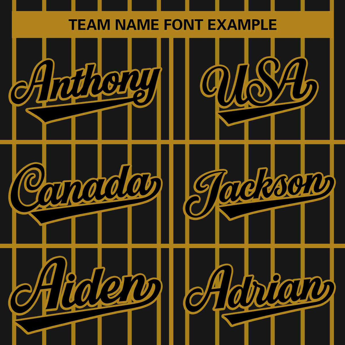 Custom Black Old Gold Stripe Fashion Design Full Button Authentic Baseball Jersey Limited