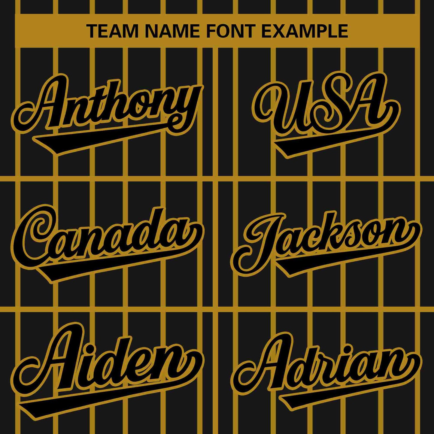 Custom Black Old Gold Stripe Fashion Design Full Button Authentic Baseball Jersey Limited