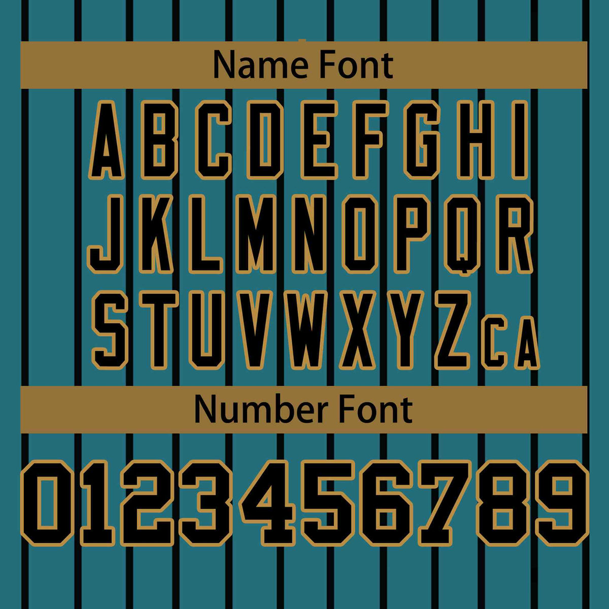 Custom Aqua Old Gold-Black Stripe Fashion Design Full Button Authentic Baseball Jersey Limited