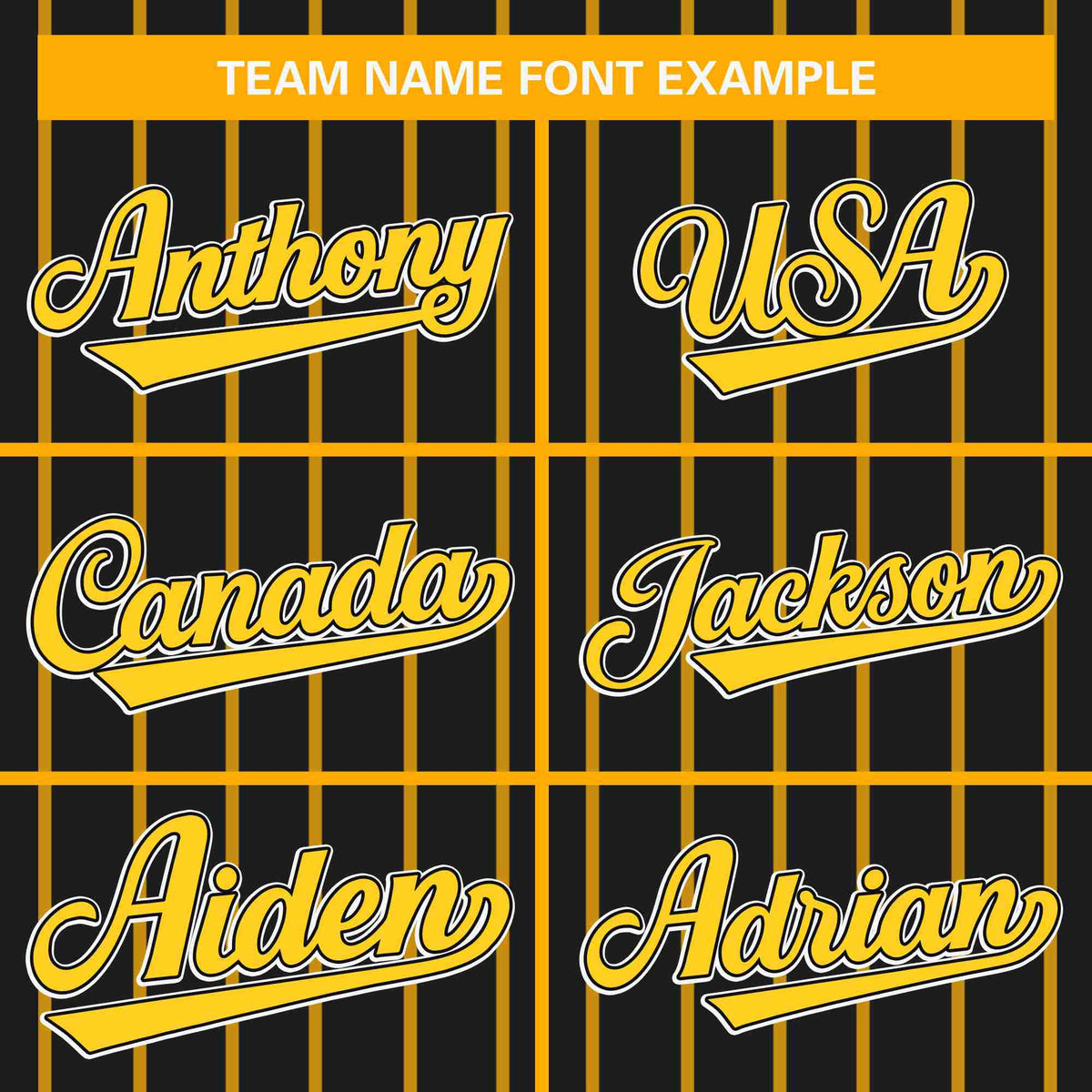 Custom Black Yellow Stripe Fashion Design Full Button Authentic Baseball Jersey Limited