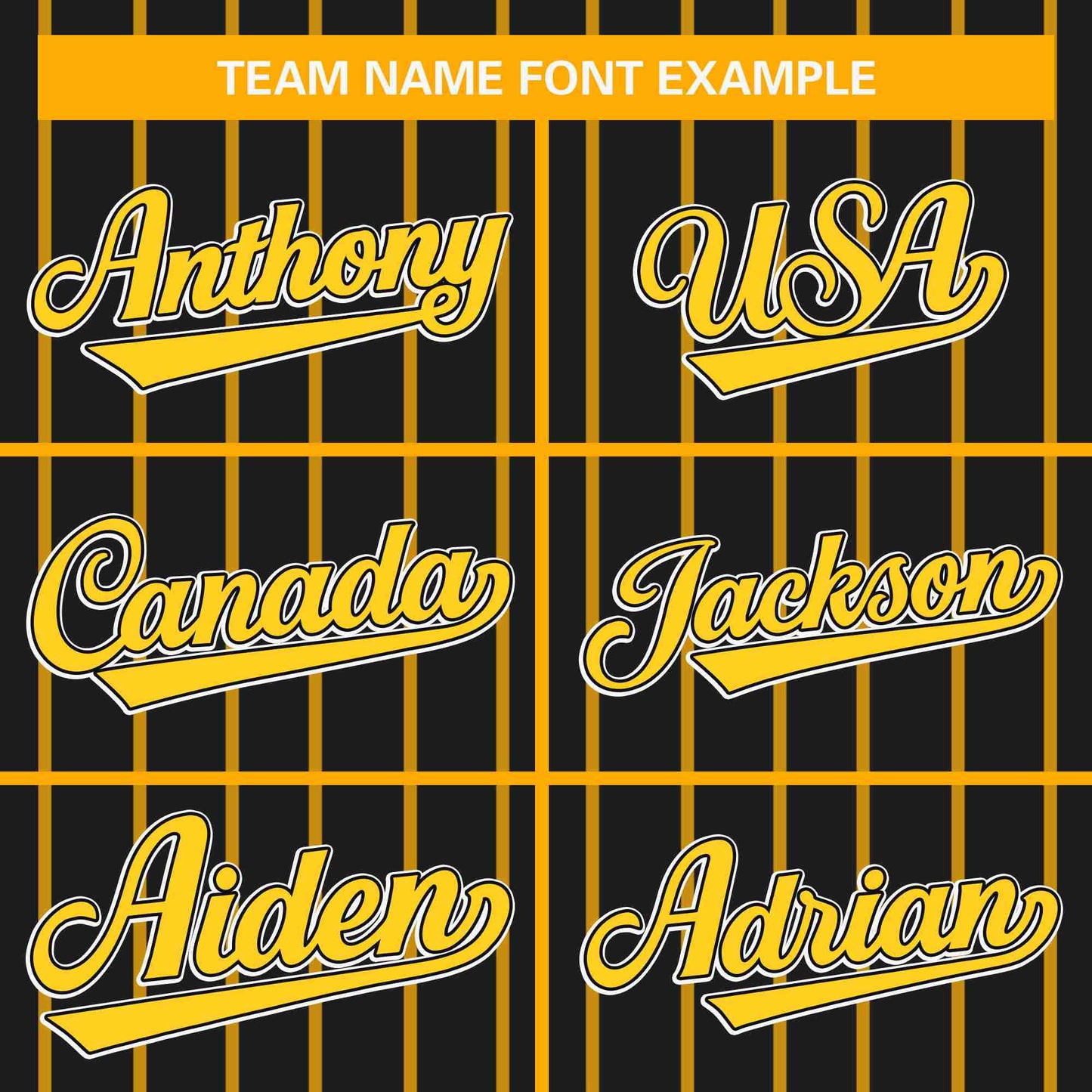 Custom Black Yellow Stripe Fashion Design Full Button Authentic Baseball Jersey Limited