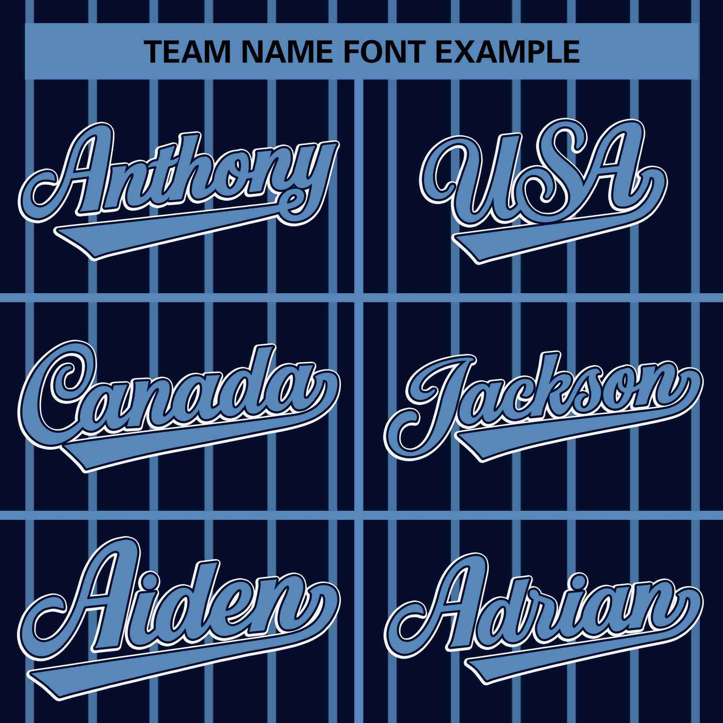 Custom Navy Light Blue Stripe Fashion Design Full Button Authentic Baseball Jersey Limited