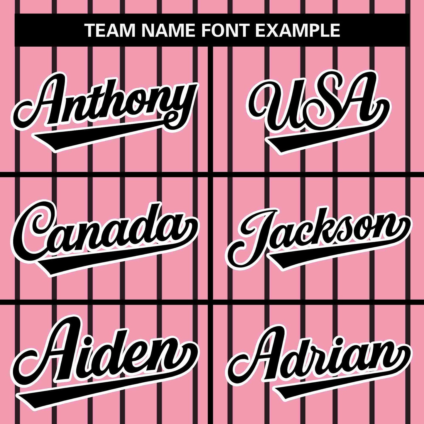 Custom Pink Black Stripe Fashion Design Full Button Authentic Baseball Jersey Limited