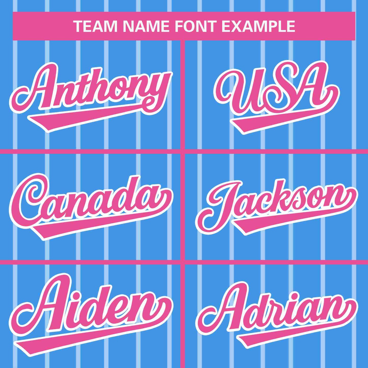 Custom Powder Blue Pink-White Stripe Fashion Design Full Button Authentic Baseball Jersey Limited