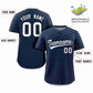 Custom Navy White Texture Graffiti Pattern Personalized Authentic Baseball Jersey Limited