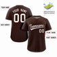Custom Brown Cream Texture Graffiti Pattern Personalized Authentic Baseball Jersey Limited
