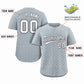 Custom Gray White Texture Graffiti Pattern Personalized Authentic Baseball Jersey Limited