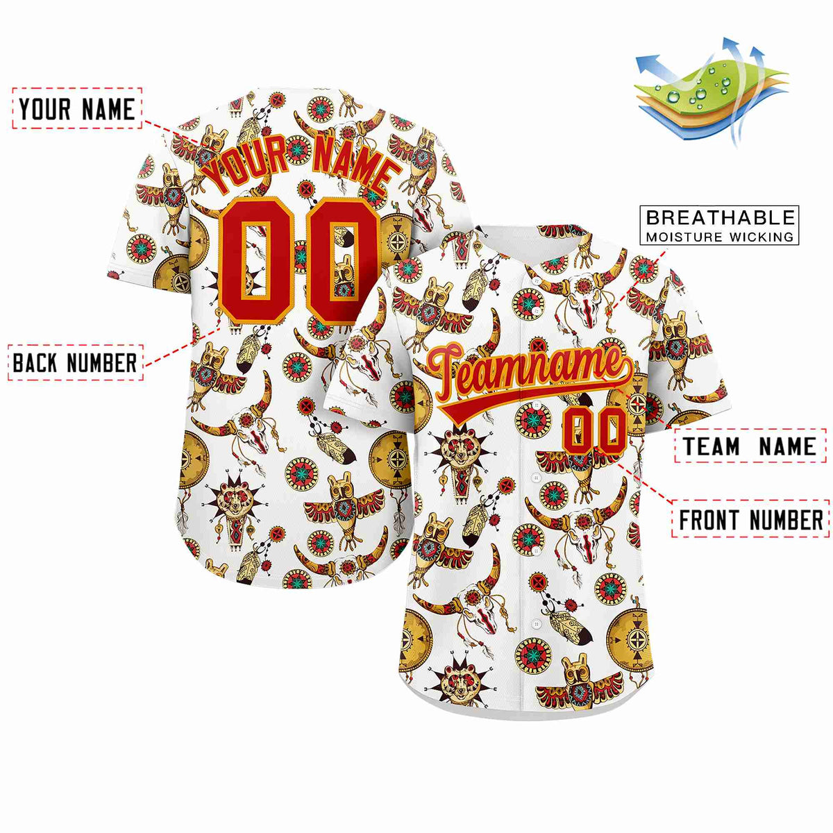 Custom White 3D Graffiti Pattern Personalized Design Authentic Baseball Jersey Limited