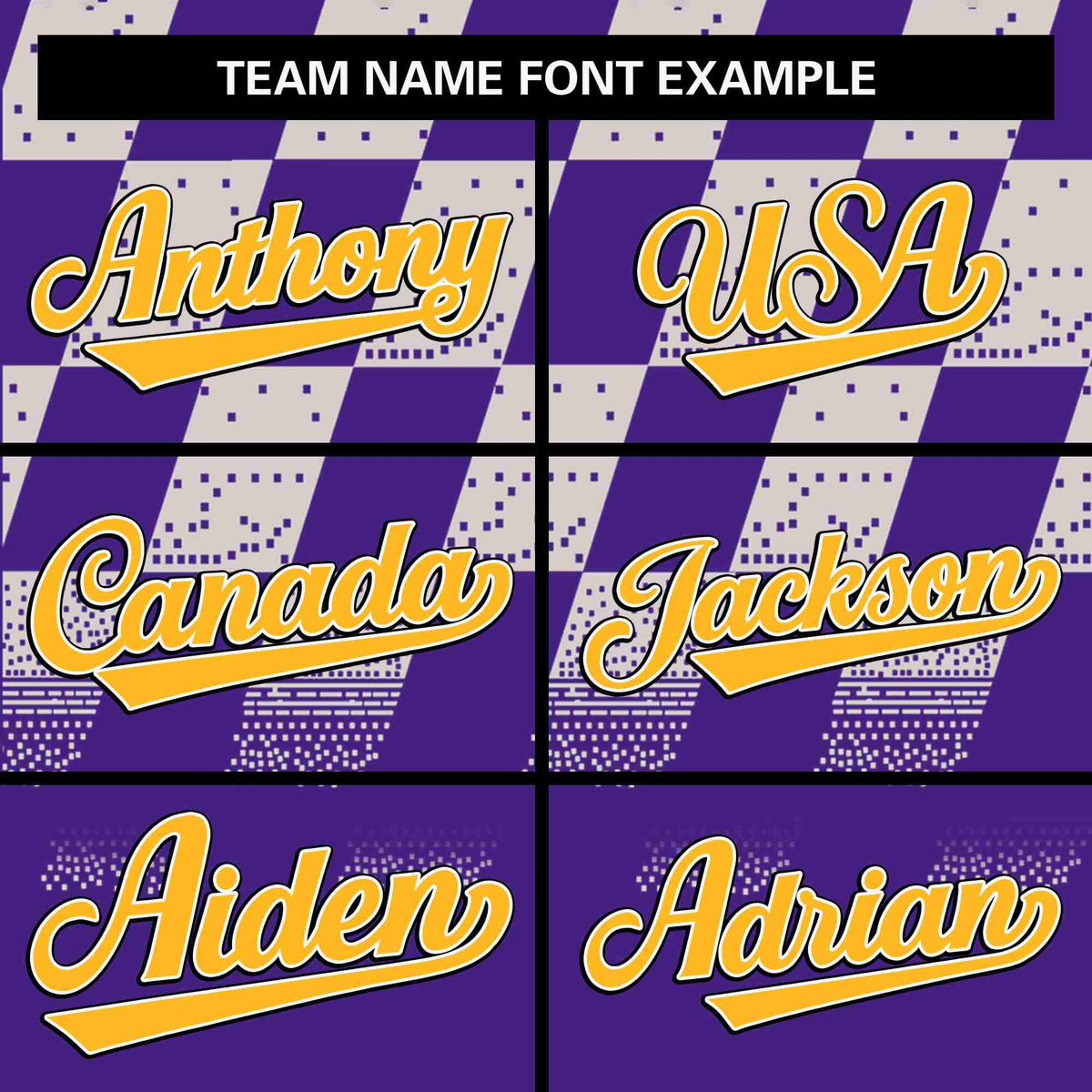 Custom Purple White Grid Speckles Color Block Design Authentic Baseball Jersey Limited