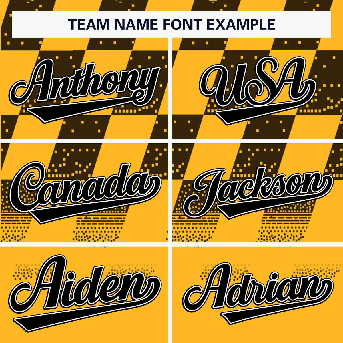 Custom Gold Black Grid Speckles Color Block Design Authentic Baseball Jersey Limited