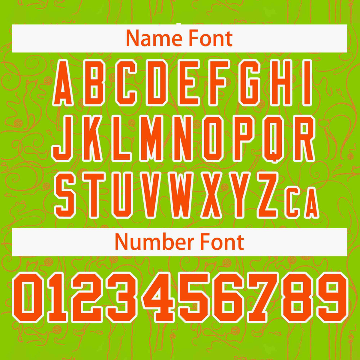 Custom Neon Green Orange Line Art Graffiti Pattern Design Authentic Baseball Jersey Limited