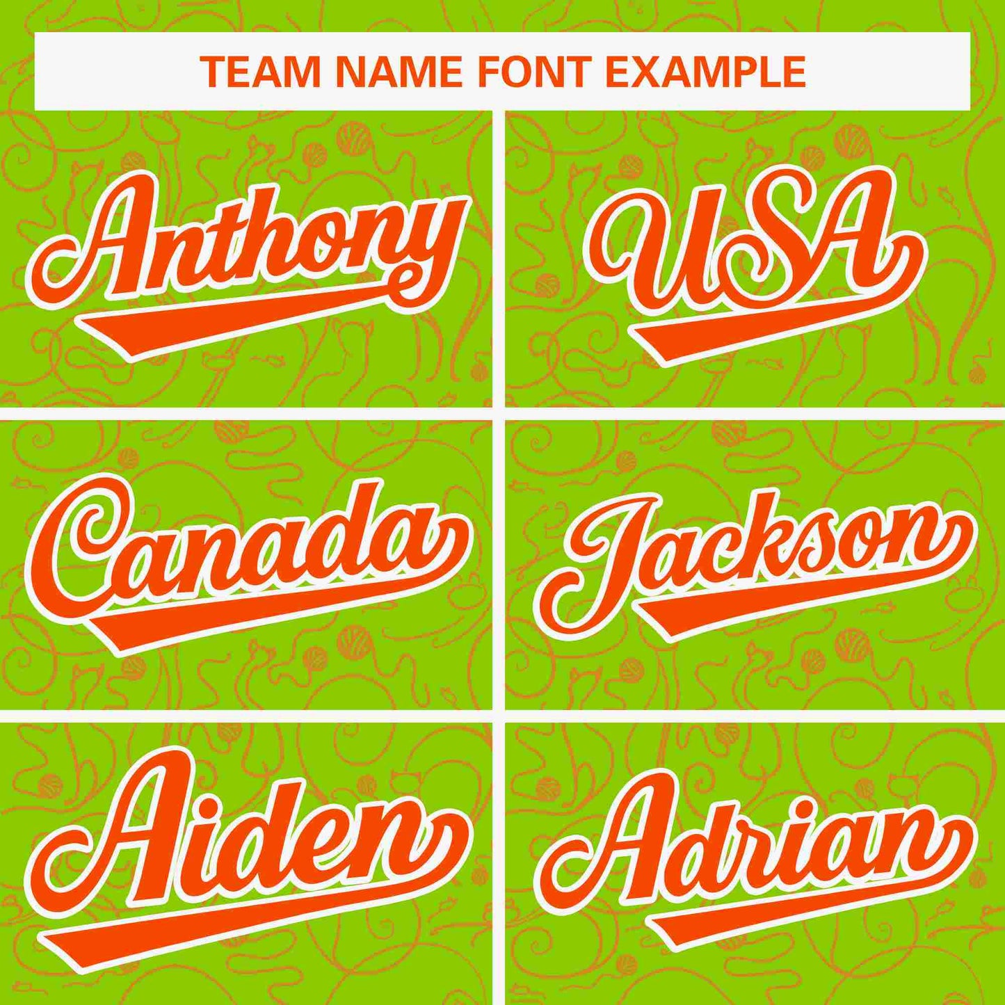 Custom Neon Green Orange Line Art Graffiti Pattern Design Authentic Baseball Jersey Limited