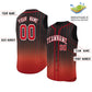 Custom Black Red Gradient stripe Fashion Authentic Sleeveless Baseball Jersey Limited