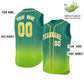 Custom Kelly Green Neon Green Gradient stripe Fashion Authentic Sleeveless Baseball Jersey Limited