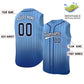 Custom Light Blue Navy Gradient stripe Fashion Authentic Sleeveless Baseball Jersey Limited