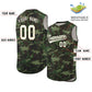 Custom Green Brown Camo Fashion Authentic Sleeveless Baseball Jersey Limited