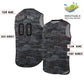 Custom Gray Black Camo Fashion Authentic Sleeveless Baseball Jersey Limited