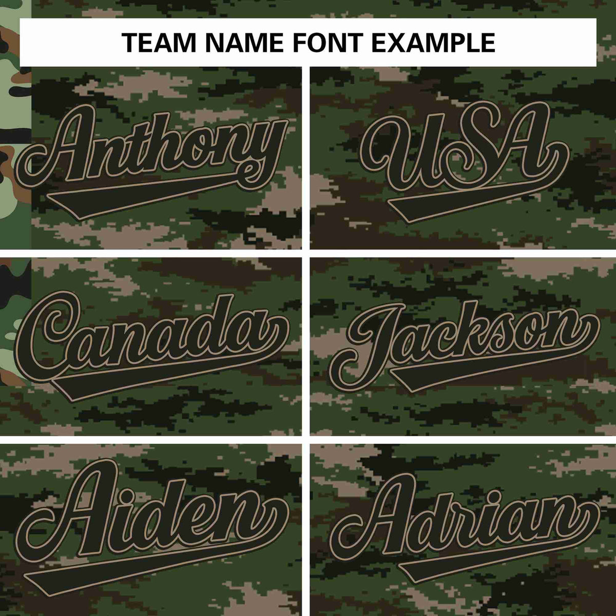 Custom Green Brown-Khaki Camo Fashion Authentic Sleeveless Baseball Jersey Limited