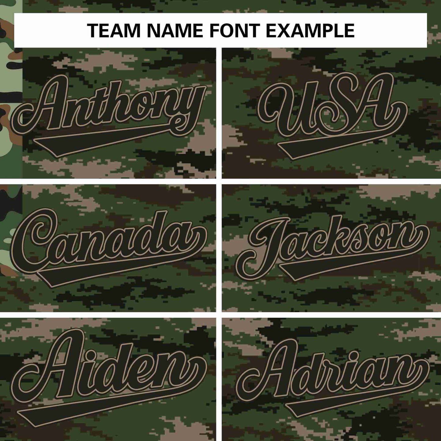 Custom Green Brown-Khaki Camo Fashion Authentic Sleeveless Baseball Jersey Limited
