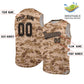 Custom Brown Khaki Camo Fashion Authentic Sleeveless Baseball Jersey Limited
