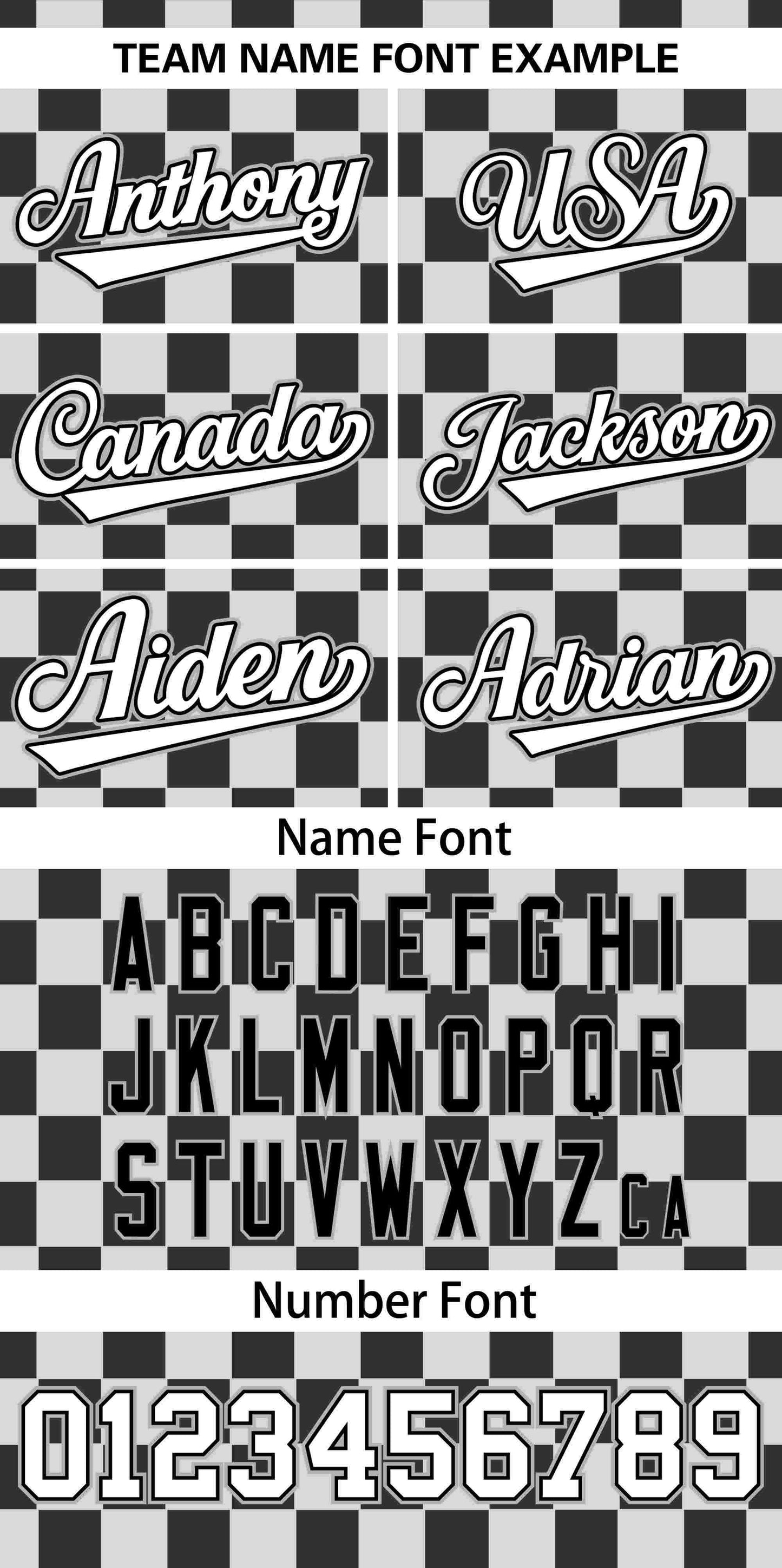 Custom Black White Square Grid Color Block Design Authentic Baseball Jersey Limited