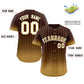 Custom Brown Old Gold-Cream Gradient Stripe Fashion Authentic Baseball Jersey Limited