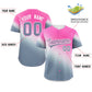 Custom Pink Dark Gray Tiny Spot Gradient Fashion Authentic Baseball Jersey Limited